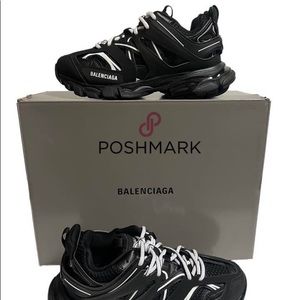 Balenciaga Track Sneakers Low Black White Size 8